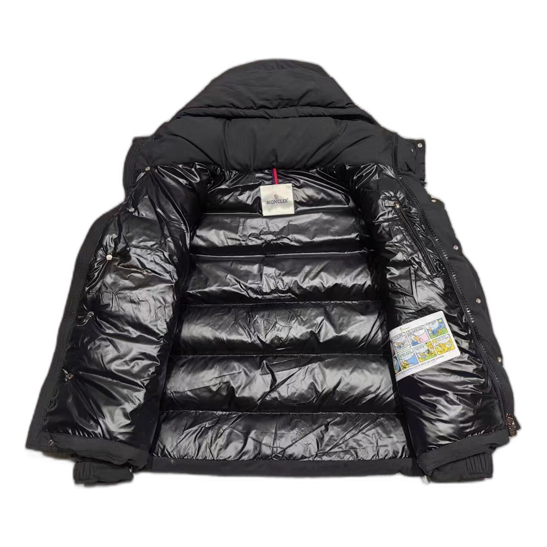 Moncler Maya Matte Hooded Down Puffer Jacket – Black