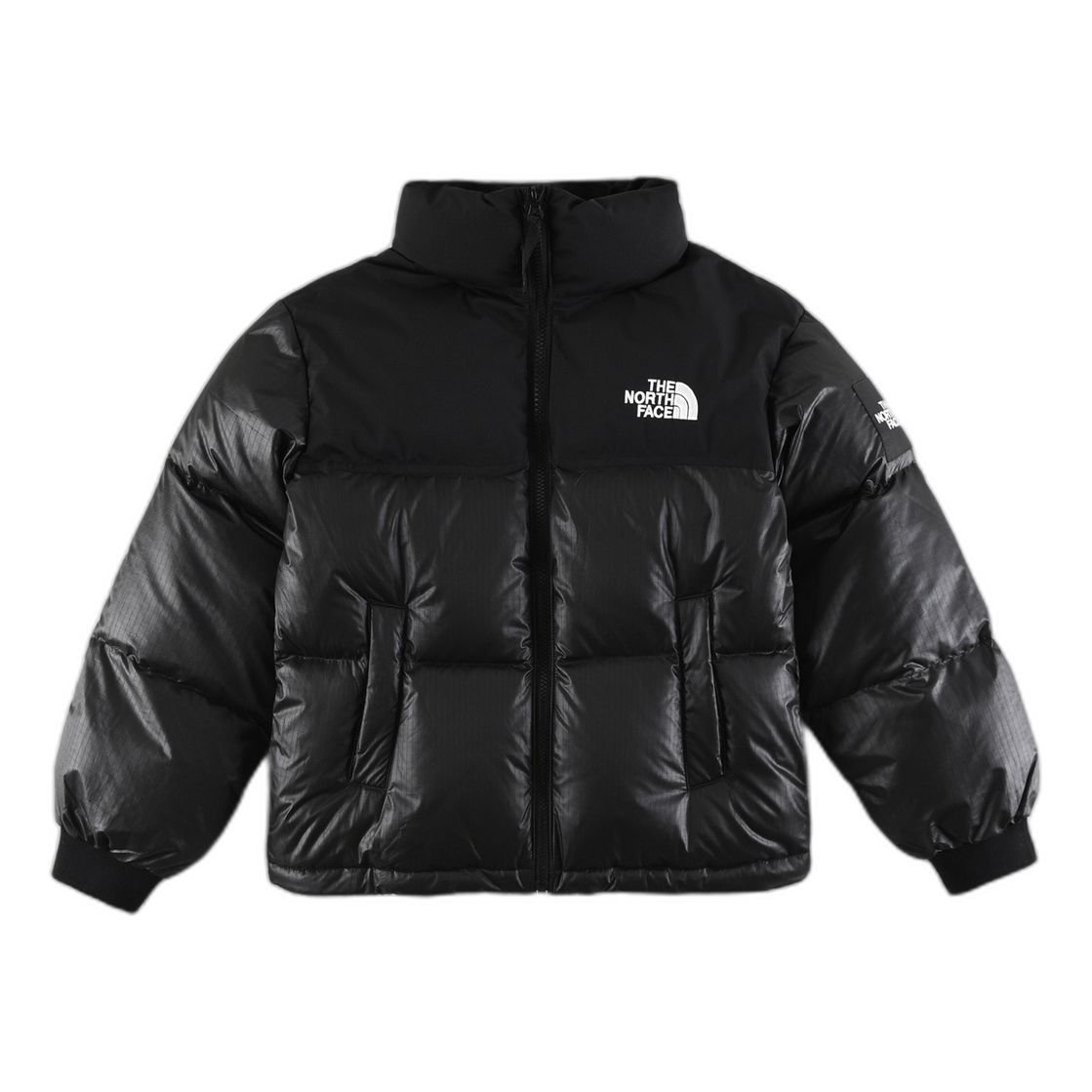 The North Face Nuptse Cropped Down Puffer Jacket – Black