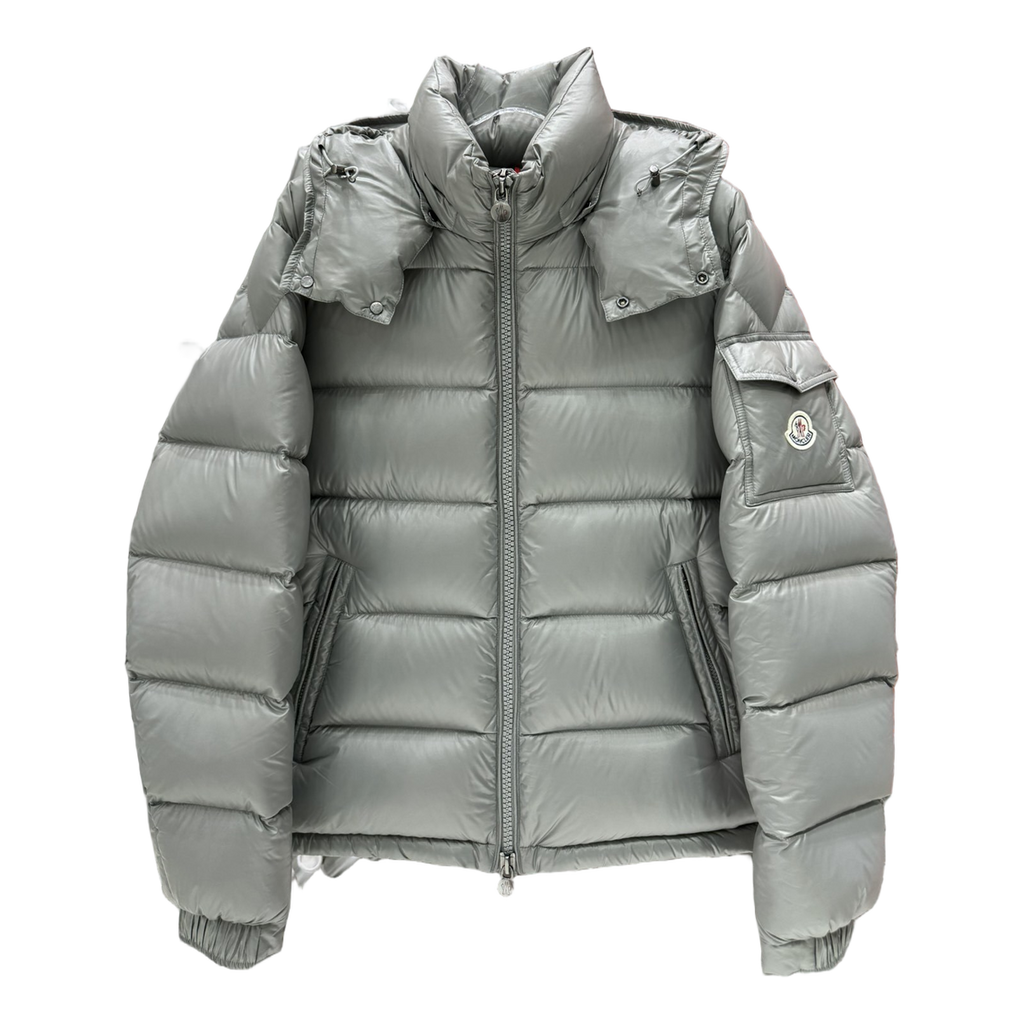 Moncler Maya Hooded Down Puffer Jacket – Gray