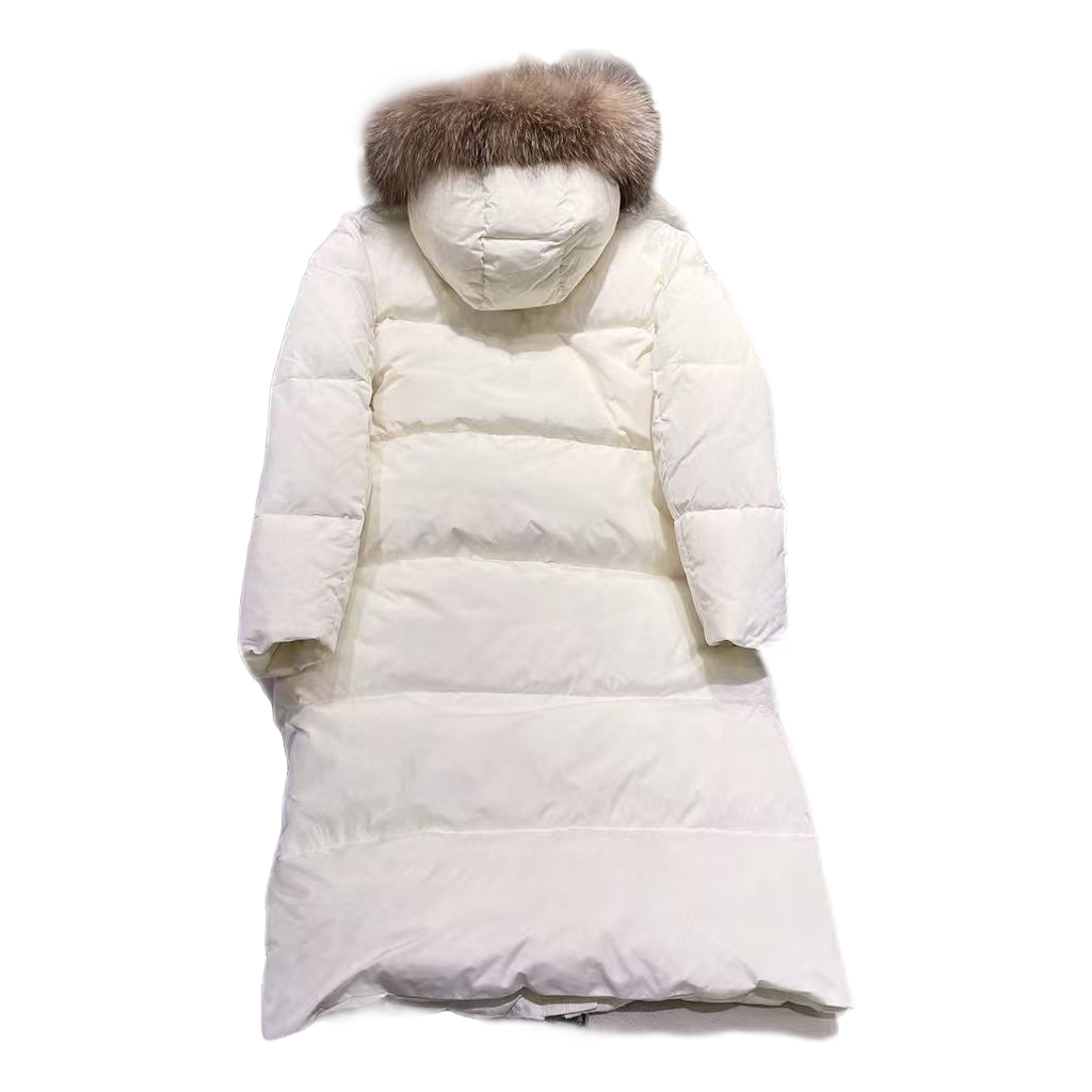 Moncler Marrionnier Long Down Puffer Coat – Ivory