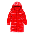 Moncler Hanoverian Glossy Hooded Long Down Coat – Red