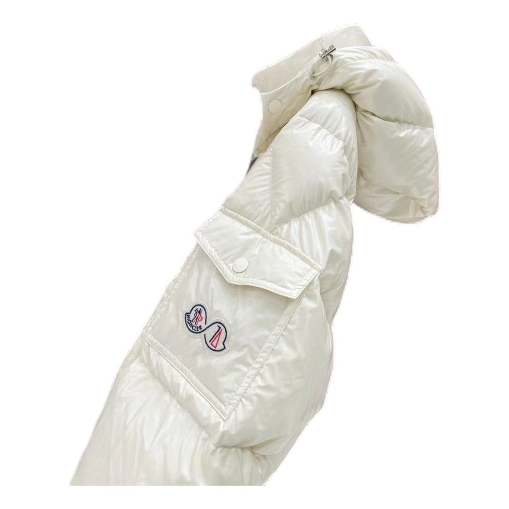 Moncler Maya 70th Anniversary Glossy Hooded Down Puffer Jacket