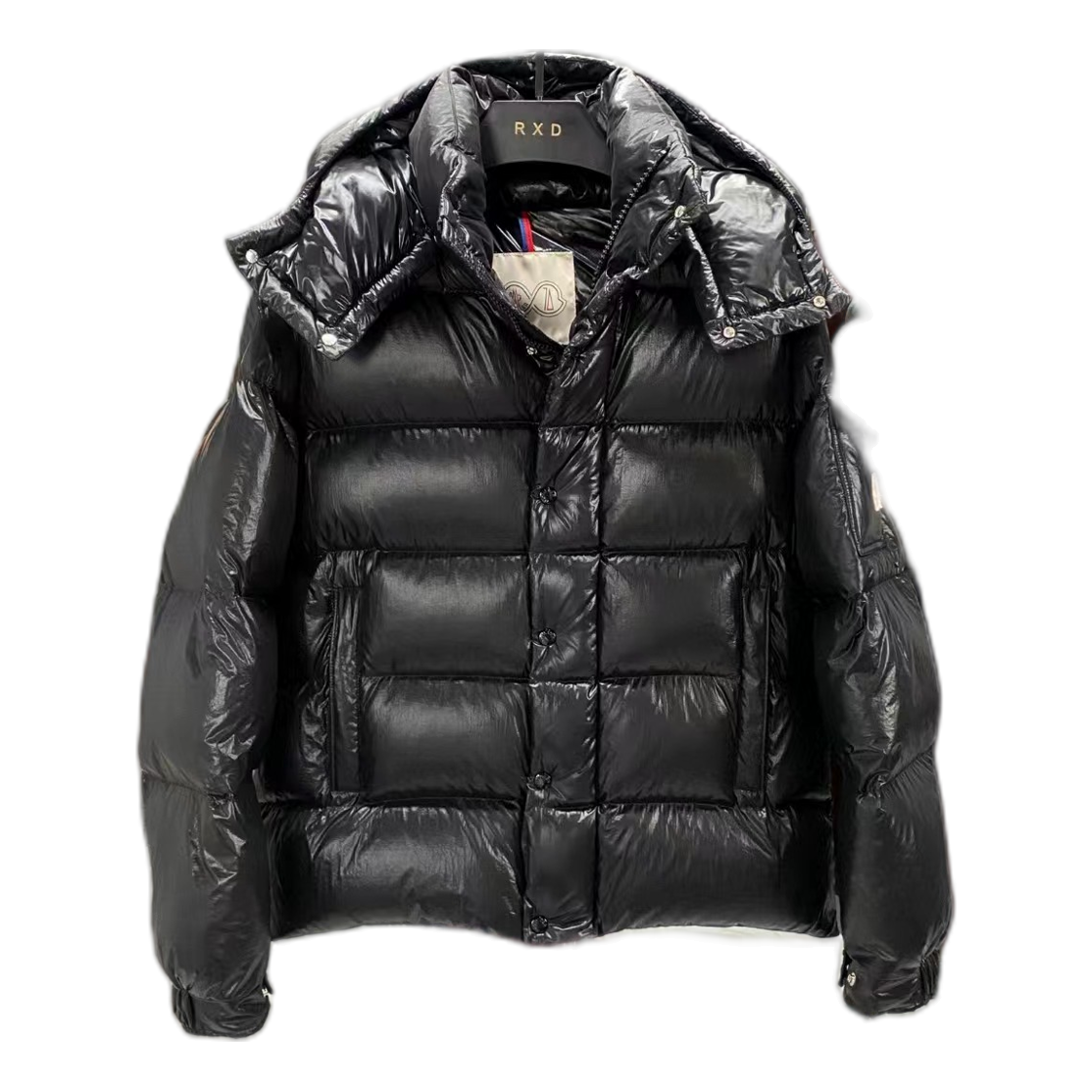 Moncler Maya 70th Anniversary Glossy Hooded Down Puffer Jacket
