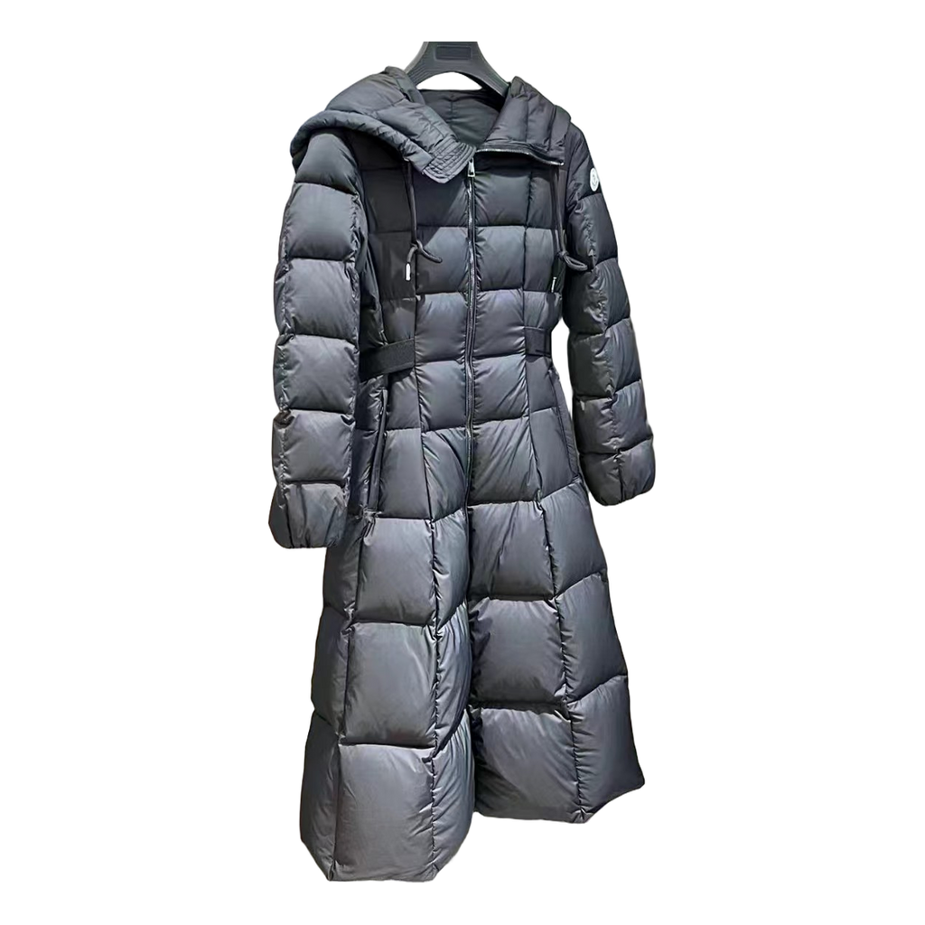 Moncler Faucon Hooded Long Puffer Coat – Black