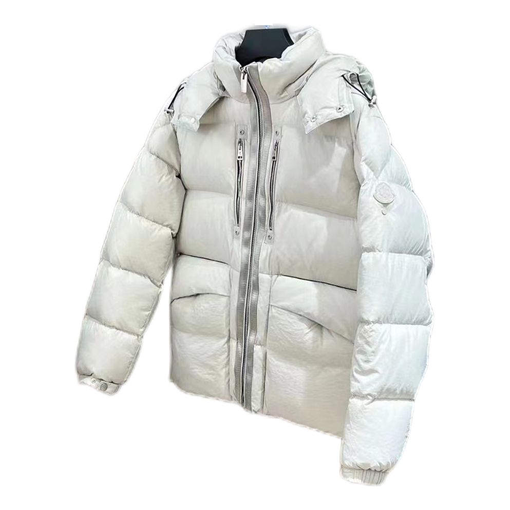Moncler Double-Zip Hooded Puffer Jacket – Off White