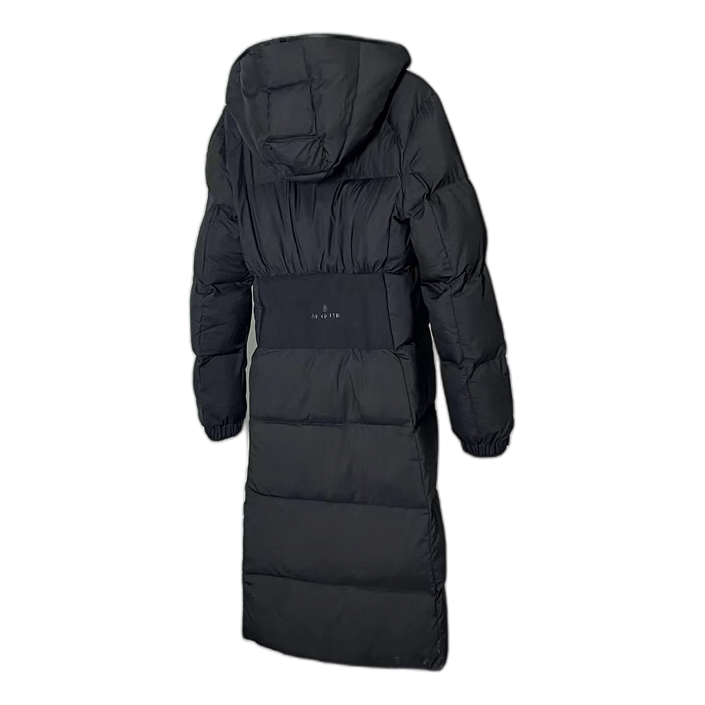 Moncler Matte Hooded Long Down Puffer Coat – Black