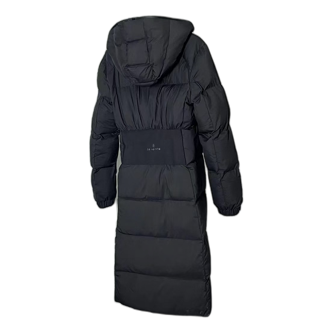Moncler Matte Hooded Long Down Puffer Coat – Black