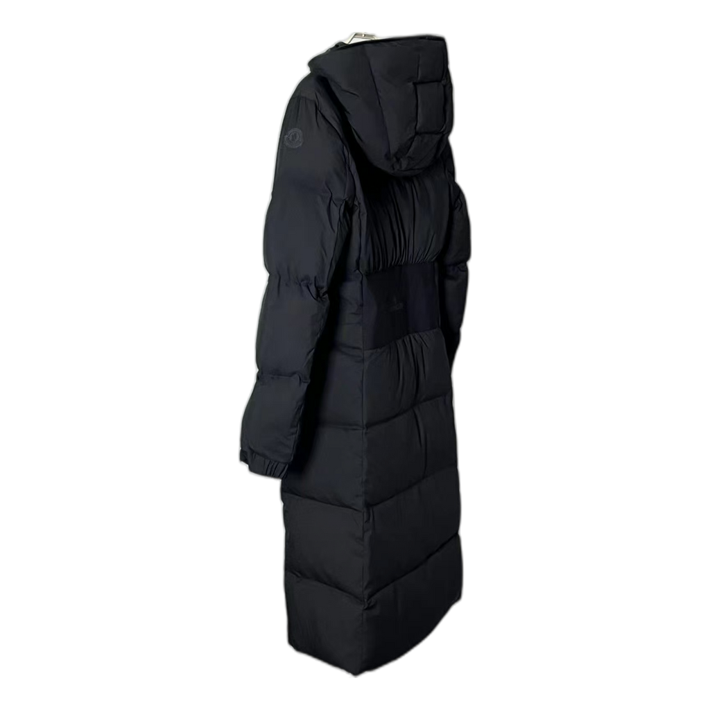 Moncler Matte Hooded Long Down Puffer Coat – Black