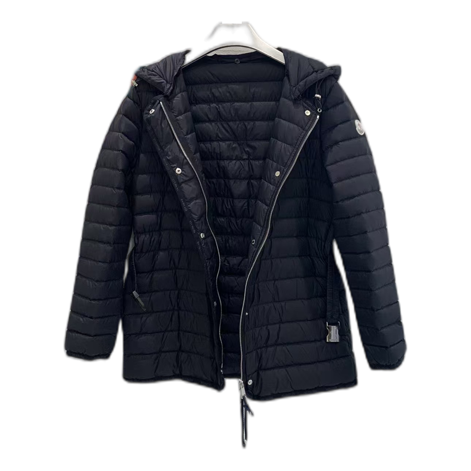 Moncler Oredon Belted Hooded Down Puffer Jacket – Black