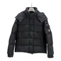 Moncler Maya Matte Hooded Down Puffer Jacket – Black