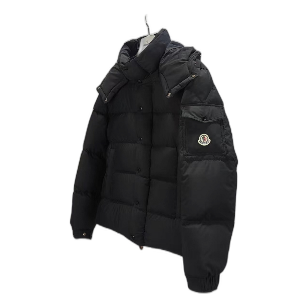 Moncler Maya Matte Hooded Down Puffer Jacket – Black