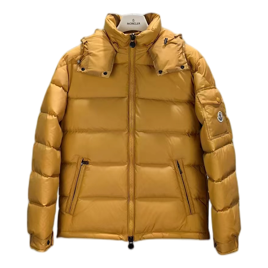 Moncler Maya Hooded Down Puffer Jacket – Yellow