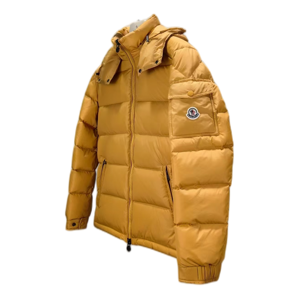 Moncler Maya Hooded Down Puffer Jacket – Yellow