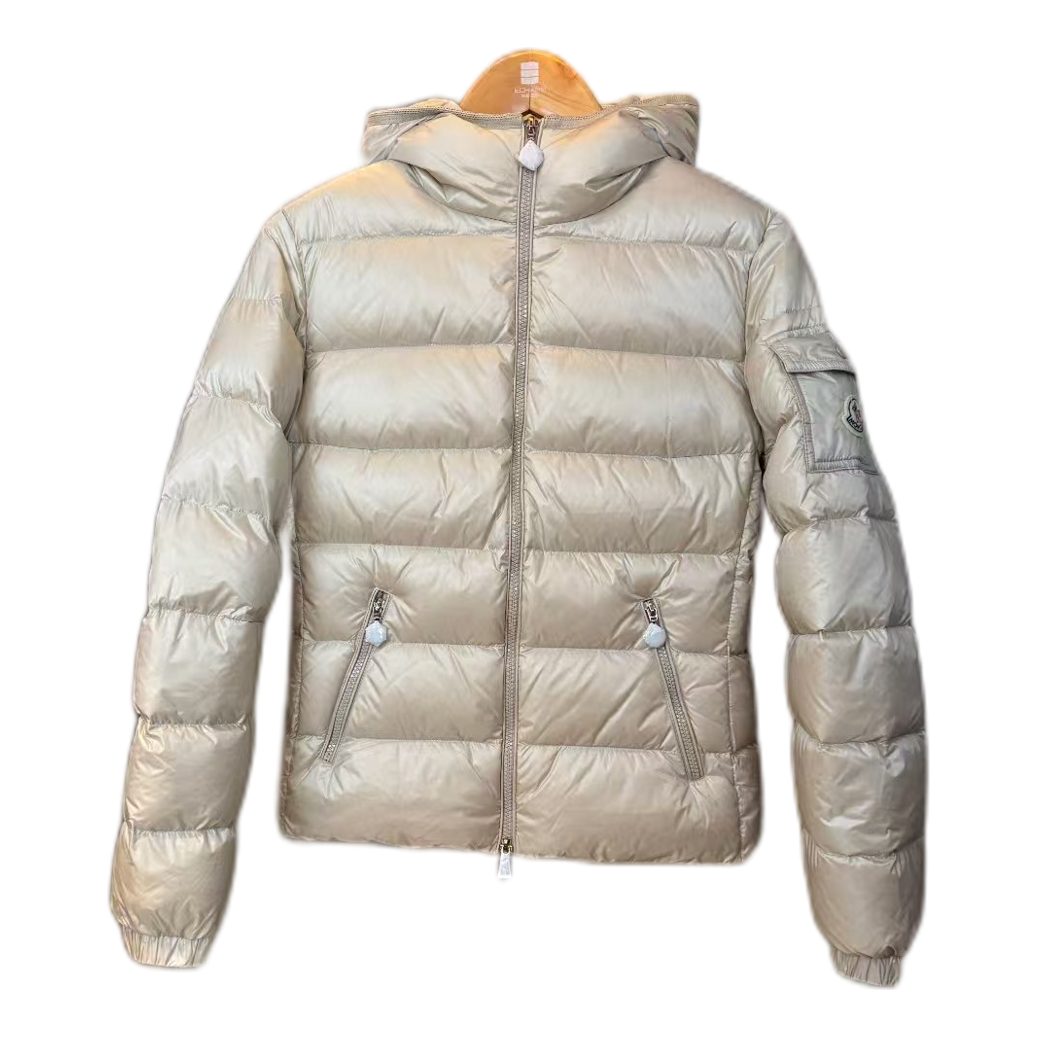Moncler Gles Glossy Hooded Puffer Jacket