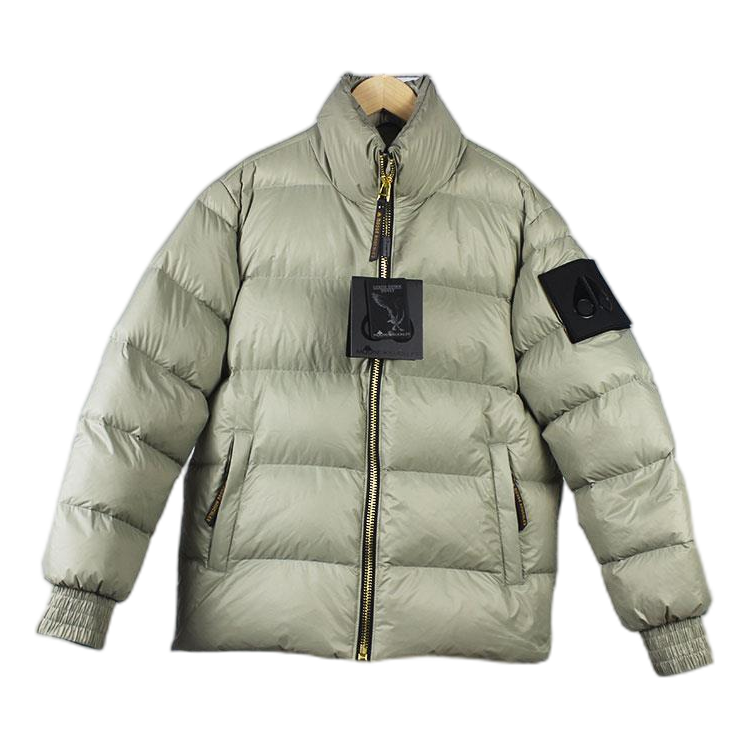 Moose Knuckles Stand-Collar Down Puffer Jacket – Sage Grey