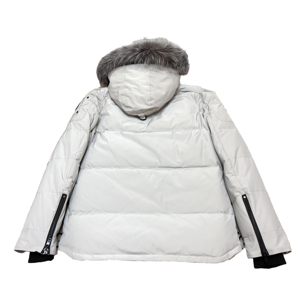 Moose Knuckles Four-Pocket Fur-Trim Hooded Down Puffer Jacket