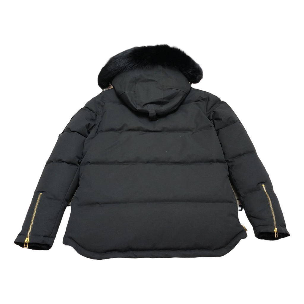 Moose Knuckles Gold 3Q Fur-Trim Hooded Down Jacket – Black