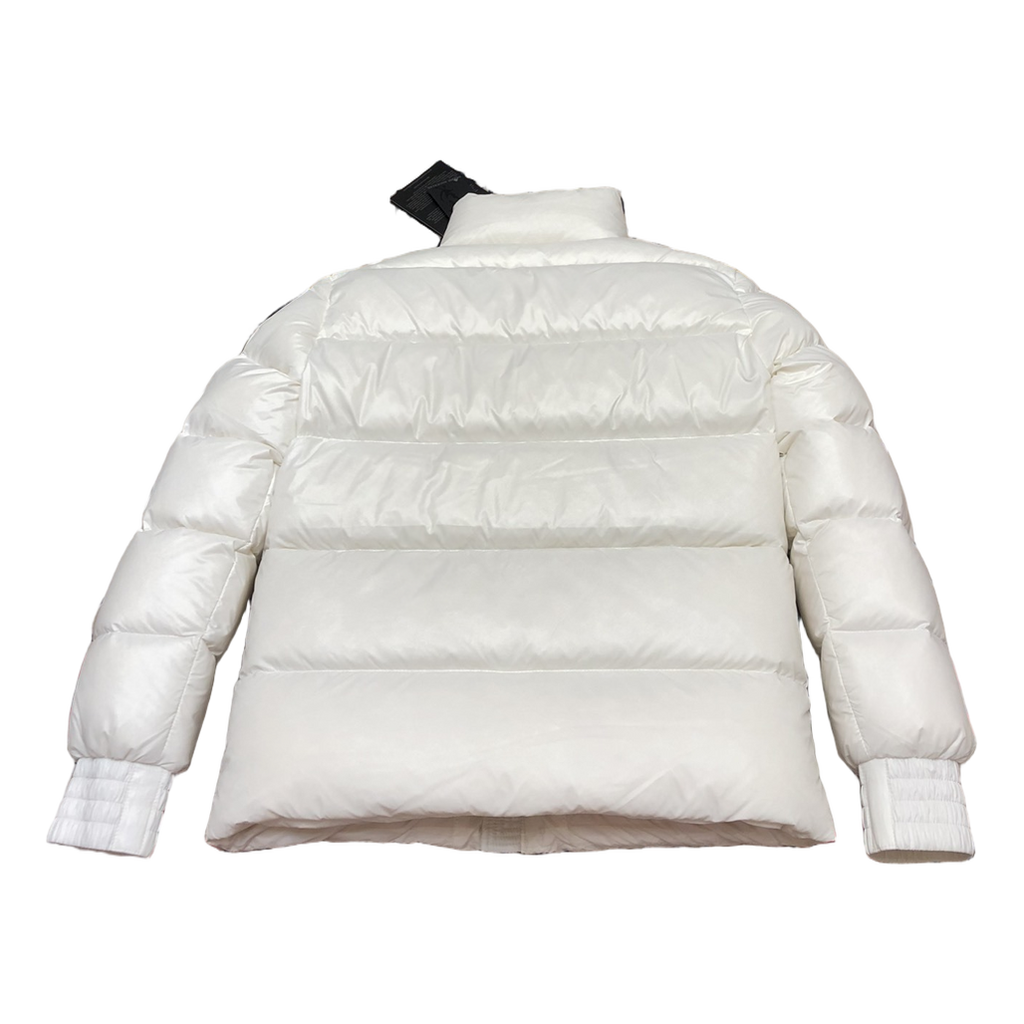 Moose Knuckles Logo-Zip Quilted Down Bomber Jacket – Off White