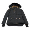 Moose Knuckles Gold 3Q Fur-Trim Hooded Down Jacket – Black