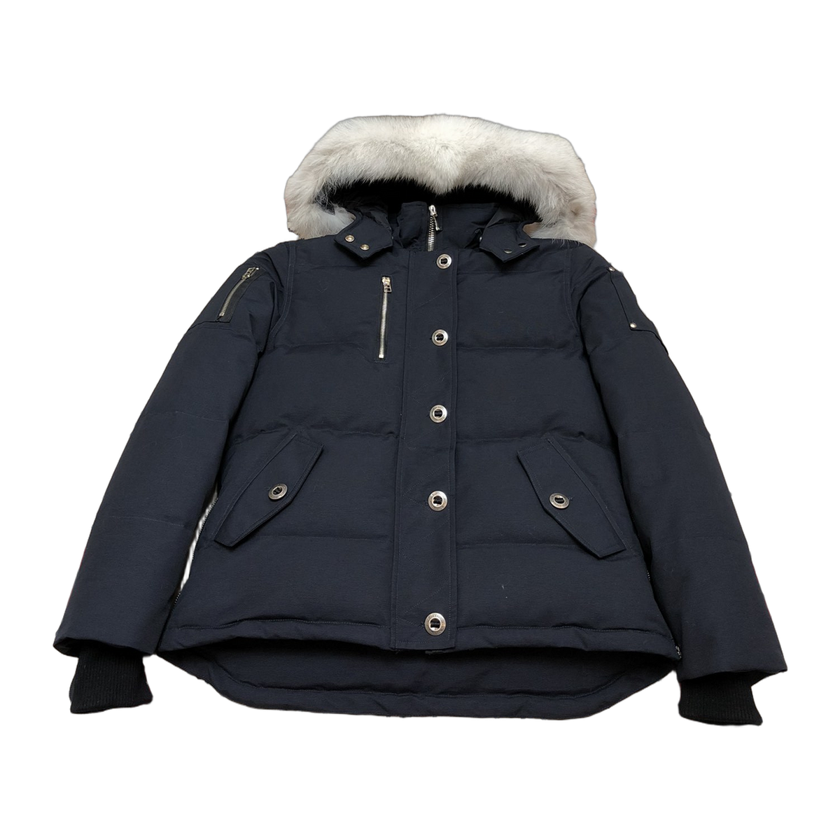 Moose Knuckles Women's Original 3Q Shearling-Trim Down Jacket – Navy