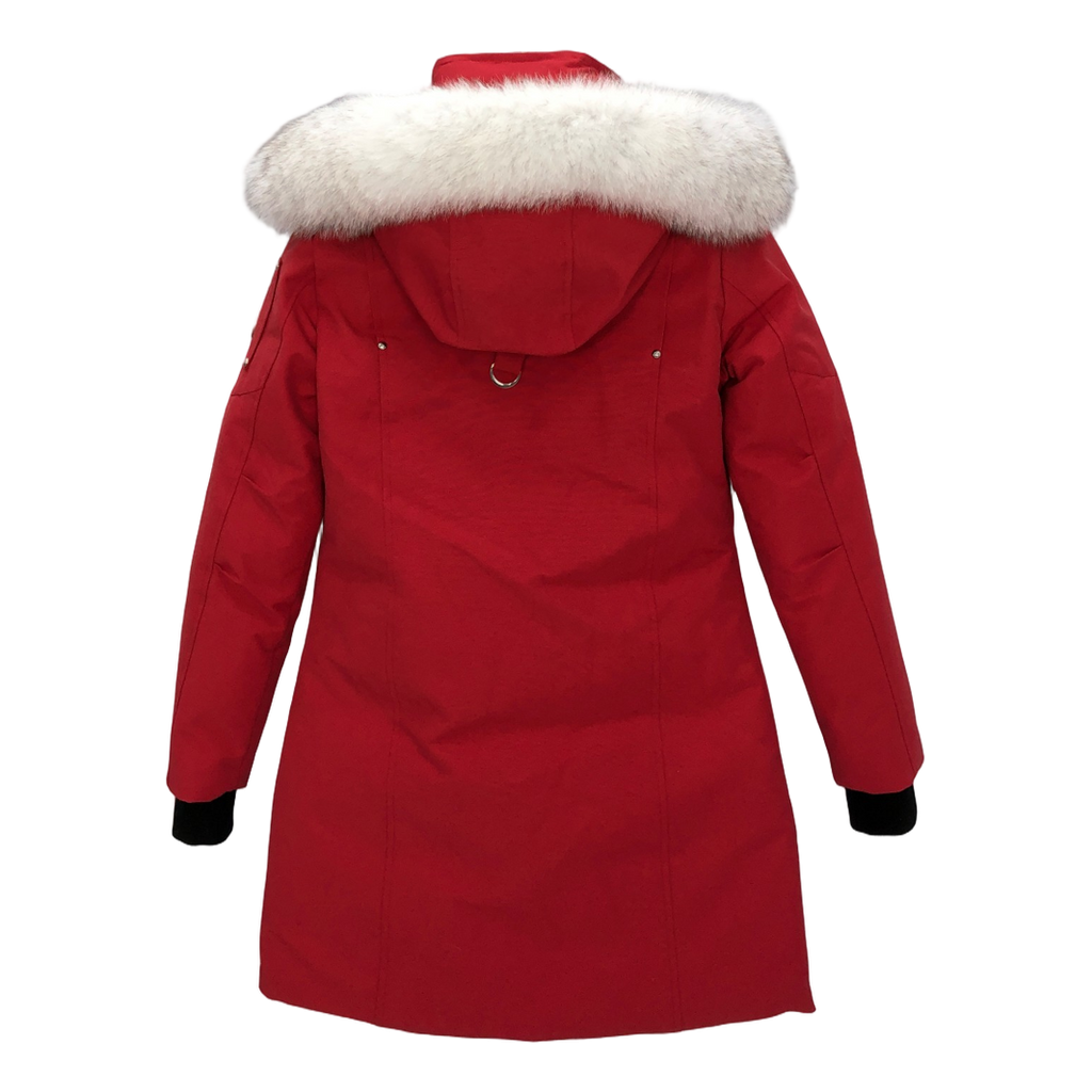 Moose Knuckles Stirling Down Parka with White Fur-Trim Hood