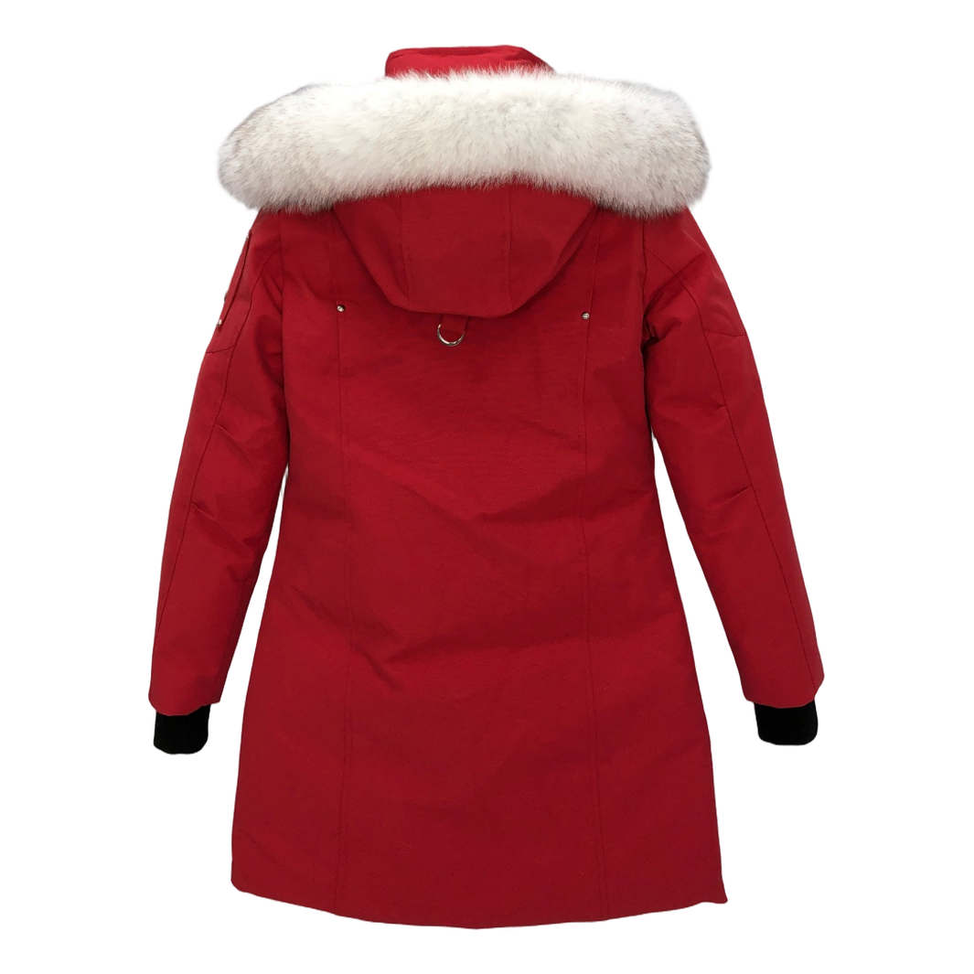 Moose Knuckles Stirling Down Parka with White Fur-Trim Hood