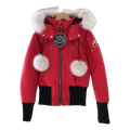 Moose Knuckles Debbie Fur-Trim Collar Down Bomber Jacket