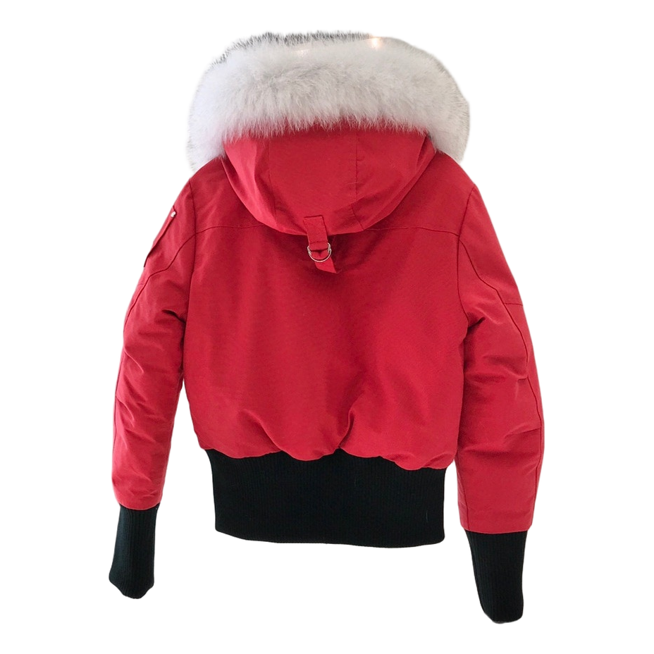 Moose Knuckles Debbie Fur-Trim Collar Down Bomber Jacket