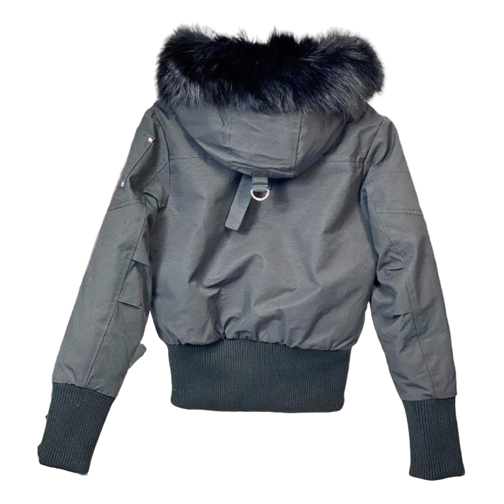 Moose Knuckles Debbie Fur-Trim Collar Down Bomber Jacket
