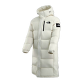 The North Face Color-Block Long Hooded Down Coat – White