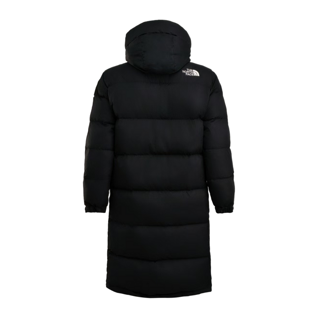 The North Face Color-Block Long Hooded Down Coat – Black
