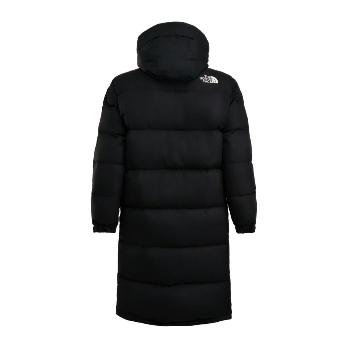 The North Face Color-Block Long Hooded Down Coat – Black