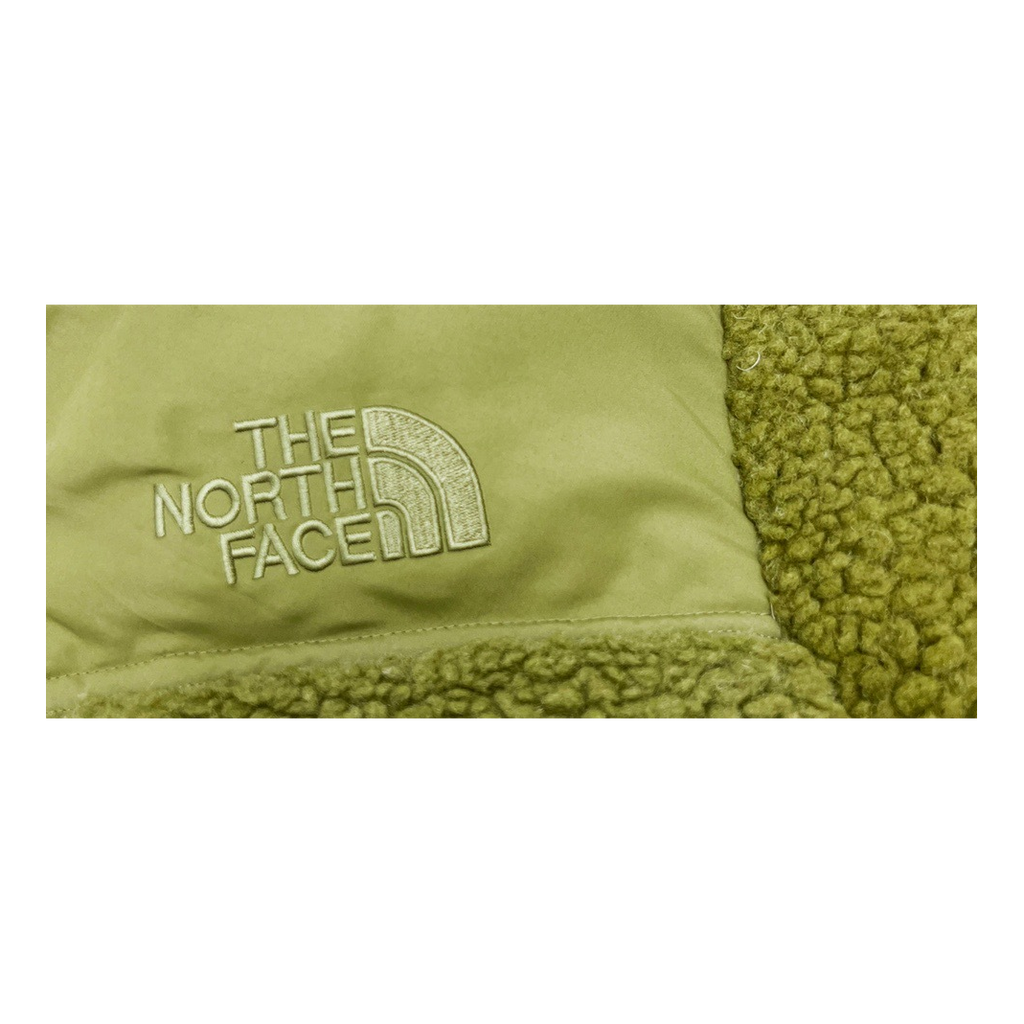 The North Face Fleece-Panel Puffer Jacket with Stand Collar – Olive
