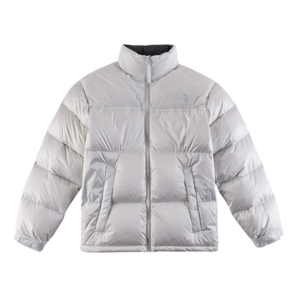 The North Face Contrast-Panel Puffer Jacket with Stand Collar