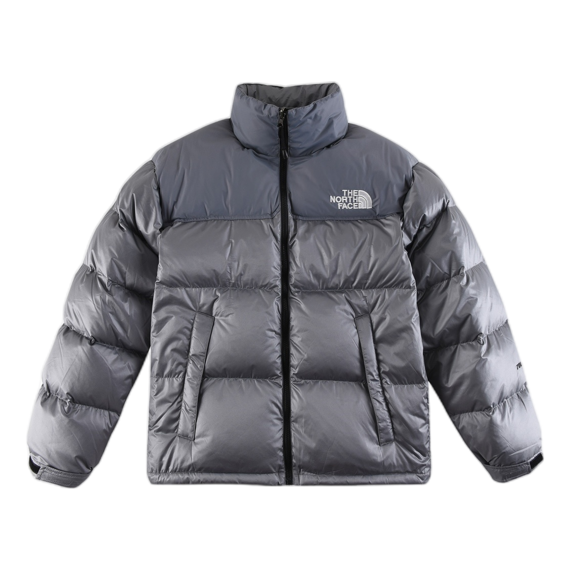 The North Face Contrast-Panel Puffer Jacket with Stand Collar